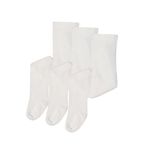 3lü Kız/Erkek Bebek Çocuk Bambu Külotlu Çorap Yumuşak Mevsimlik Krem 3-4 yaş