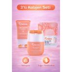 3’lü Kolajen Cilt Bakım Seti – Nemlendirici, Sıkılaştırıcı, Anti-Aging Etkili Vitamin C’li Yüz & Boyun Kremi + Jel Maske