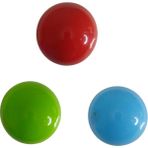 3'lü Küçük Plastik Futbol Topu - Kırmızı - Yeşil - Mavi