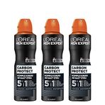 3'lü L'Oréal Paris Men Expert Carbon Protect Anti-Perspirant Deodorant Seti