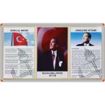 3'LÜ MİLLİ LEVHA (Alüminyum Çerçeve) - 45x90cm