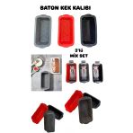 3'Lü Mix Silikon Fırın - Airfryer Baton Kek Kalıbı - Ekmek Kalıbı - Çok Amaçlı Pişirme Matı