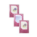 3’lü Özel Paket Premium Kadın İşlemeli Mendil Seti%100 Pamuk 28x28 Cm Karışık