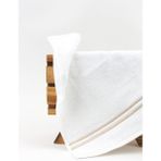 3lü Paket Çift Sıra Bej Piko Nakışlı El Havlusu 32X35CM - 33 x 33 cm