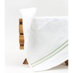 3lü Paket Çift Sıra Su Yeşili Piko Nakışlı El Havlusu 32X35CM - 33 x 33 cm