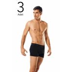 3'lü Paket Elastan Erkek Boxer