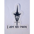 (3'lü Paket) I Am No Man Çıkartması, Aragorn, Gollum, Balrog, Yüzüklerin Efendisi Çıkartması 7,5 cm