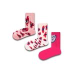 3'lü Pembe Puantiyeli Renkli Çorap Set