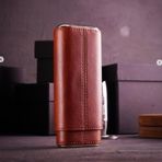 3’lü Puro Kılıfı – Humidor Özellikli Seyahat Puro Çantası, İspanyol Sedir Kaplama
