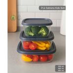 3'Lü Saklama Kabı Seti Kare Erzak Kabı Bpa Free Derin Dondurucu İçin Uygun 250-500-1500 Ml