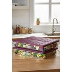 3'lü Set (1 Adet 2,25 2 Adet 1 Lt.) Nora Organizer Buzdolabı Buzluk Düzenleyici Saklama Kabı-Mürdüm