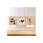 3'lü Set Kanvas Tablo Minimalist Boho Soyut Bitkiler Duvar Tablosu Salon Tablosu Bohemian Tablo