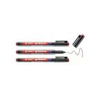 3'Lü Set Kırmızı Asetat Kalemi, 0.3 Mm Yuvarlak Uç