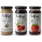 3lü Set Lutfiye Organik Vişne Reçeli 280 gr + Lutfiye Organik Çilek Reçeli 280 gr + Lutfiye Organik Tahin 230 gr