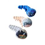 3lü Set Pijamask Peluş 75 Cm Renkli Tırtıl Yastık Uyku Arkadaşı Pjmask