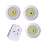 3'lü Set, Pille Çalışır, Uzaktan Kumandalı, Ayarlanabilir Parlaklık Ayarı, Otomatik Kapanma, Kablosuz Montaj, Yapışkan Bant Ile, LED Işık, Pille Çalışır - 1 m - 00 Beyaz