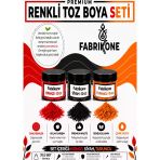 3'Lü Set Premium Parafin Soya Wax Toz Mum Boyası Hobi Seti - 10 Cc (Kırmızı, Siyah, Turuncu) Bkfab3kst10g