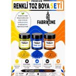 3'Lü Set Premium Parafin Soya Wax Toz Mum Boyası Hobi Seti - 10 Cc (Sarı, Mavi, Turuncu) Bkfab3srmt10g