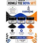 3'Lü Set Premium Parafin Soya Wax Toz Mum Boyası Hobi Seti - 5 Cc (Siyah, Mavi, Turuncu) Bkfab3smt5g