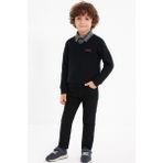3'lü Set Siyah Triko & Gömlek & Gabardin Pantolon Erkek Çocuk - 2 Yaş