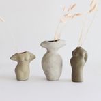 3'lü Set Terracotta Gövde Şekilli Vazolar