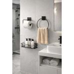 3'lü Set Yapışkanlı Banyo Düzenleyici Duşakabin Şampuanlık Banyo Rafı WC Kağıtlık ve Havluluk