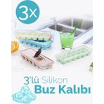 3'lü Silikon Buz Kalıbı
