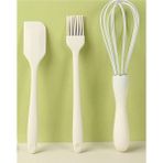 3'lü Silikon Pasta Tatlı Yapma Seti Çırpıcı- Fırça-Spatula - 3 Adet