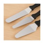 3’lü Spatula Seti – Paslanmaz Çelik, Plastik Saplı, Pasta, Kek ve Için Profesyonel Spatula Takımı - standart
