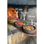 3'lü Toprak Güveç-Fırın Tepsisi-Pişirme Kabı Seti 37 Cm- 33 cm -28 cm - 1,5 x 11 cm