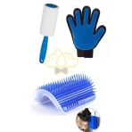 3lü Tüy Toplayıcı Set Tüy Toplama Rulo Eldiven ve Kedi Köşe Kaşıma Kaşınma Aparatı