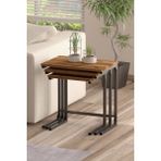 3lü Zigon Sehpa Metal Zigon Sehpa C Sehpa - CEVİZ