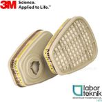 3M 3m™ 6057 Gaz ve Buhar Filtresi - En 141 (Bayonet Bağlantılı, Abe1 Filtreli) - (1 Çift)