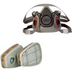 3m 6300 Yarım Yüz Maskesi ve 3m 6051 A1 Maske Filtresi - 1 Adet