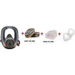 3M ™ 6800 Tam Yüz Gaz Maskesi +6057 Abe1 Filtre +5925 P2 Ped+ 501 Filtre Tutucu Kapak - 1 Adet