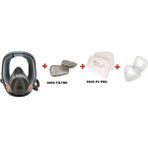 3M ™ 6800 Tam Yüz Gaz Maskesi +6059 Abek1 Filtre +5935 P3 Ped+ 501 Filtre Tutucu Kapak - 1 Adet