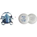 3m 7502 Yarım Yüz Maskesi (Orta Boy) + 3m 2125 P2 Filtre - Mavi