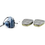 3m 7502 Yarım Yüz Maskesi (Orta Boy) + 3m 6057 Abe1 Filtre - Mavi