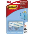 3m Command 17092clr-cee Küçük Boy Şeffaf Bant, Max 450 Gr 2 Askı Ve 4 Küçük Boy Cırt Bant