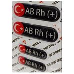 3M Damla Kan Grubu Sticker Siyah 4 Adet Hediyeli Ab Rh Pozitif
