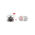 3M Ffp3 Maske Set 6200 Yarım Yüz Maske + 2135 Ffp3 Filtre Kombine Set
