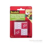 3M Scotch 16 Adet/2.5x2.5 cm Çift Taraflı Yapışıp Çıkabilen Köpük Kareler