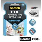 3M SCOTCH-FIX 4910C Şeffaf Çift Taraflı Montaj Bandı 19mm*1,5metre