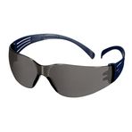 3M™ SecureFit™ 100 koruyucu gözlük, mavi askı, antiçizilme/buğu önleyici kaplama, gri cam, SF102AF-BLU, 20/nakliye ünitesi