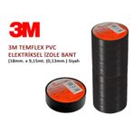 3m Temflex 1300e Pvc Izole Elektrik Bant 10 Adet 8712403019115