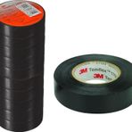 3M Temflex 1300E Siyah 10'Lu Paket Pvc Izole Bant 0.13X19x0.13mm Izole Elektrik Bandi