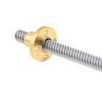 3pcs 3D Printer THSL-400-8D Trapezoidal Rod Lead Screw Thread 8mm T8 Lead 8mm With Brass Nut, For Stepper Motor Rails Linear Guides(Pitch 2mm Lead 4mm,400mm)