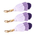 3pcs Püskül Anahtarlık, Bohem şık Kolye Renkli Boho Anahtar halkaları Anahtarlar, Anahtarlıklar Ve Bagaj Sırt çantası Dekorasyon dekorasyonları N çanta Anahtar Zinciri Kahve