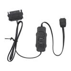 3Pin A RGB Denetleyici, Işık Şeridi Denetleyici, 5V 3 Pin SATA Güç Kaynağı ARGB PC Fanları Soğutucular DIY ARGB Cihazları Için Işık Şeridi Uzaktan Kumanda (BLACK)