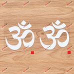 3S MOTORLINE 2X Beyaz 15 cm Yoga Om Ohm Sembolü Çıkartma Hindistan Araba Vinil